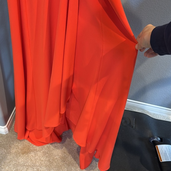 Halston Heritage Red asymmetric dress size xs/s - Picture 6 of 9